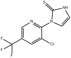 1-[3-CHLORO-5-(TRIFLUOROMETHYL)-2-PYRIDINYL]-1H-IMIDAZOL-2-YLHYDROSULFIDE Struktur