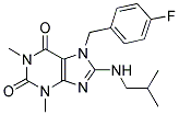 7-(4-FLUOROBENZYL)-8-(ISOBUTYLAMINO)-1,3-DIMETHYL-3,7-DIHYDRO-1H-PURINE-2,6-DIONE Struktur