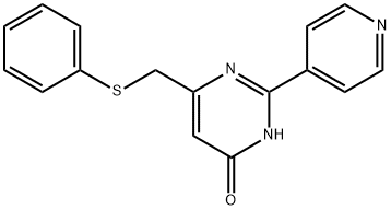 6-[(PHENYLSULFANYL)METHYL]-2-(4-PYRIDINYL)-4-PYRIMIDINOL Struktur