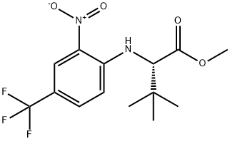 METHYL 3,3-DIMETHYL-2-[2-NITRO-4-(TRIFLUOROMETHYL)ANILINO]BUTANOATE Struktur