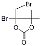 4-BROMO-4-(BROMOMETHYL)-5,5-DIMETHYL-1,3-DIOXOLAN-2-ONE Struktur