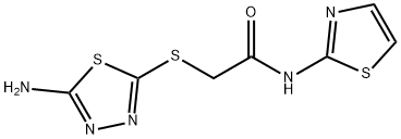 2-(5-AMINO-[1,3,4]THIADIAZOL-2-YLSULFANYL)-N-THIAZOL-2-YL-ACETAMIDE Struktur