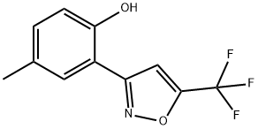 4-METHYL-2-[5-(TRIFLUOROMETHYL)ISOXAZOL-3-YL]PHENOL Struktur