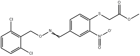 METHYL 2-([4-(([(2,6-DICHLOROBENZYL)OXY]IMINO)METHYL)-2-NITROPHENYL]SULFANYL)ACETATE Struktur