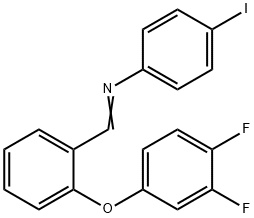 N-((E)-[2-(3,4-DIFLUOROPHENOXY)PHENYL]METHYLIDENE)-4-IODOANILINE Struktur