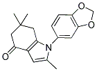 1-BENZO[D]1,3-DIOXOLEN-5-YL-2,6,6-TRIMETHYL-5,6,7-TRIHYDROINDOL-4-ONE Struktur