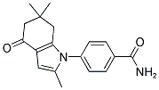 4-(2,6,6-TRIMETHYL-4-OXO-5,6,7-TRIHYDROINDOLYL)BENZAMIDE Struktur