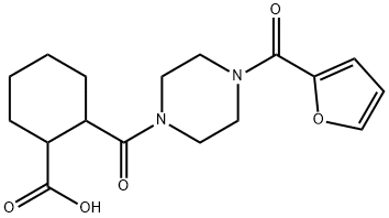 2-((4-(2-FURYLCARBONYL)PIPERAZINYL)CARBONYL)CYCLOHEXANECARBOXYLIC ACID price.