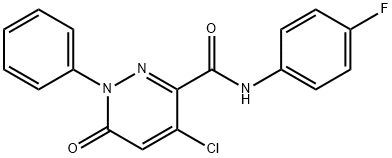 4-CHLORO-N-(4-FLUOROPHENYL)-6-OXO-1-PHENYL-1,6-DIHYDRO-3-PYRIDAZINECARBOXAMIDE Struktur