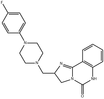 2-([4-(4-FLUOROPHENYL)PIPERAZINO]METHYL)-2,6-DIHYDROIMIDAZO[1,2-C]QUINAZOLIN-5(3H)-ONE Struktur