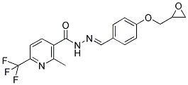 2-METHYL-N'-([4-(OXIRAN-2-YLMETHOXY)PHENYL]METHYLENE)-6-(TRIFLUOROMETHYL)NICOTINOHYDRAZIDE Struktur