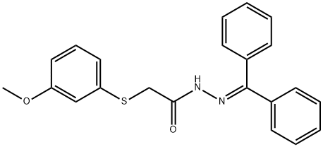 N'-(DIPHENYLMETHYLENE)-2-[(3-METHOXYPHENYL)SULFANYL]ACETOHYDRAZIDE Struktur