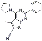 5-METHYL-2-PHENYL-4-PYRROLIDIN-1-YLTHIENO[2,3-D]PYRIMIDINE-6-CARBONITRILE Struktur