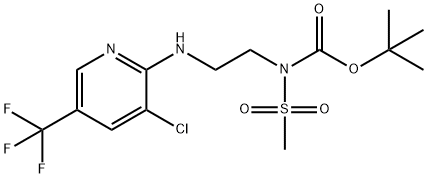 TERT-BUTYL N-(2-([3-CHLORO-5-(TRIFLUOROMETHYL)-2-PYRIDINYL]AMINO)ETHYL)-N-(METHYLSULFONYL)CARBAMATE Struktur