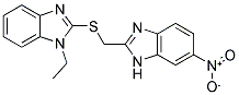 1-ETHYL-2-([(6-NITRO-1H-BENZIMIDAZOL-2-YL)METHYL]THIO)-1H-BENZIMIDAZOLE Struktur