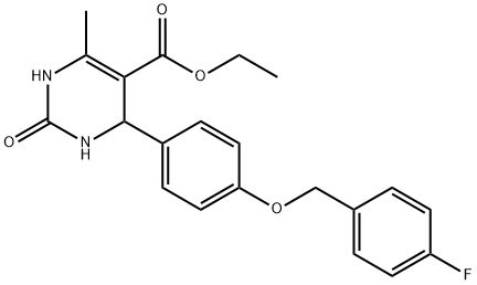 ETHYL 4-(4-[(4-FLUOROBENZYL)OXY]PHENYL)-6-METHYL-2-OXO-1,2,3,4-TETRAHYDRO-5-PYRIMIDINECARBOXYLATE Struktur