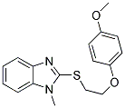 2-([2-(4-METHOXYPHENOXY)ETHYL]THIO)-1-METHYL-1H-BENZIMIDAZOLE Struktur