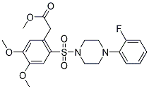 METHYL 2-(2-((4-(2-FLUOROPHENYL)PIPERAZINYL)SULFONYL)-4,5-DIMETHOXYPHENYL)ACETATE Struktur