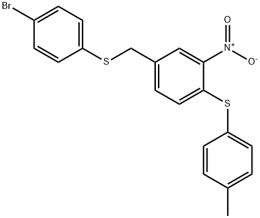 4-([(4-BROMOPHENYL)SULFANYL]METHYL)-1-[(4-METHYLPHENYL)SULFANYL]-2-NITROBENZENE Struktur