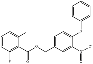 3-NITRO-4-(PHENYLSULFANYL)BENZYL 2,6-DIFLUOROBENZENECARBOXYLATE Struktur