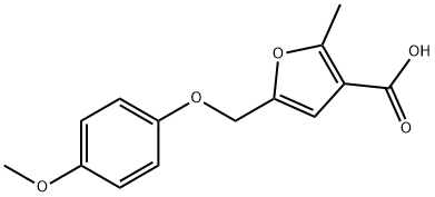 5-(4-METHOXY-PHENOXYMETHYL)-2-METHYL-FURAN-3-CARBOXYLIC ACID Struktur