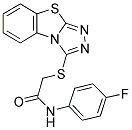 N-(4-FLUOROPHENYL)-2-([1,2,4]TRIAZOLO[3,4-B][1,3]BENZOTHIAZOL-3-YLTHIO)ACETAMIDE Struktur