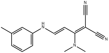 2-[1-(DIMETHYLAMINO)-3-(3-TOLUIDINO)-2-PROPENYLIDENE]MALONONITRILE Struktur