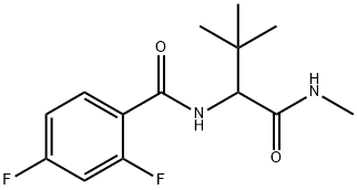 N-(2,2-DIMETHYL-1-[(METHYLAMINO)CARBONYL]PROPYL)-2,4-DIFLUOROBENZENECARBOXAMIDE Struktur