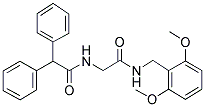 N-[[[(2,6-DIMETHOXYBENZYL)AMINO]CARBONYL]METHYL]DIPHENYLACETAMIDE Struktur