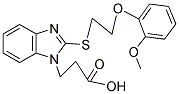 3-(2-([2-(2-METHOXYPHENOXY)ETHYL]THIO)-1H-BENZIMIDAZOL-1-YL)PROPANOIC ACID Struktur