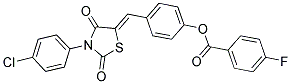 4-{(Z)-[3-(4-CHLOROPHENYL)-2,4-DIOXO-1,3-THIAZOLIDIN-5-YLIDENE]METHYL}PHENYL 4-FLUOROBENZOATE Struktur