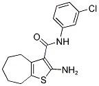 2-AMINO-N-(3-CHLOROPHENYL)-5,6,7,8-TETRAHYDRO-4H-CYCLOHEPTA[B]THIOPHENE-3-CARBOXAMIDE Struktur