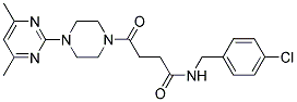 N-(4-CHLOROBENZYL)-4-[4-(4,6-DIMETHYLPYRIMIDIN-2-YL)PIPERAZIN-1-YL]-4-OXOBUTANAMIDE Struktur