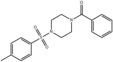 (4-[(4-METHYLPHENYL)SULFONYL]PIPERAZINO)(PHENYL)METHANONE Struktur