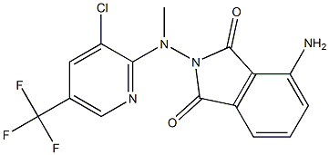 4-AMINO-2-[[3-CHLORO-5-(TRIFLUOROMETHYL)-2-PYRIDINYL](METHYL)AMINO]-1H-ISOINDOLE-1,3(2H)-DIONE Struktur