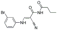 3-(3-BROMOANILINO)-N-BUTYRYL-2-CYANOACRYLAMIDE Struktur