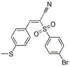 2-((4-BROMOPHENYL)SULFONYL)-3-(4-METHYLTHIOPHENYL)PROP-2-ENENITRILE Struktur