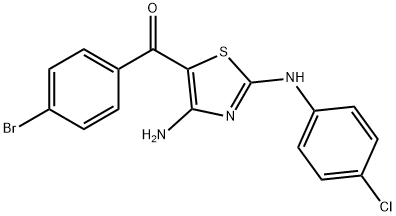 [4-AMINO-2-(4-CHLOROANILINO)-1,3-THIAZOL-5-YL](4-BROMOPHENYL)METHANONE Struktur