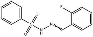 N'-[(E)-(2-FLUOROPHENYL)METHYLIDENE]BENZENESULFONOHYDRAZIDE Struktur