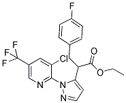 ETHYL 2-(1-[3-CHLORO-5-(TRIFLUOROMETHYL)-2-PYRIDINYL]-1H-PYRAZOL-5-YL)-3-(4-FLUOROPHENYL)PROPANOATE Struktur