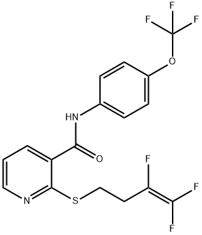 2-[(3,4,4-TRIFLUORO-3-BUTENYL)SULFANYL]-N-[4-(TRIFLUOROMETHOXY)PHENYL]NICOTINAMIDE Struktur