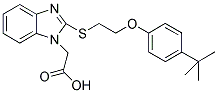 2-(2-(2-(4-TERT-BUTYLPHENOXY)ETHYLTHIO)-1H-BENZO[D]IMIDAZOL-1-YL)ACETIC ACID Struktur