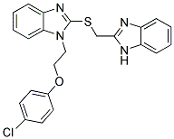 2-[(1H-BENZIMIDAZOL-2-YLMETHYL)THIO]-1-[2-(4-CHLOROPHENOXY)ETHYL]-1H-BENZIMIDAZOLE Struktur