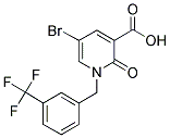 5-BROMO-2-OXO-1-[3-(TRIFLUOROMETHYL)BENZYL]-1,2-DIHYDRO-3-PYRIDINECARBOXYLIC ACID Struktur