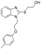 2-((1-[2-(4-METHYLPHENOXY)ETHYL]-1H-BENZIMIDAZOL-2-YL)THIO)ETHANOL Struktur