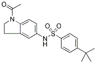 N-(1-ACETYL-2,3-DIHYDRO-(1H)-INDOL-5-YL)-4-TERT-BUTYLBENZENESULPHONAMIDE Struktur