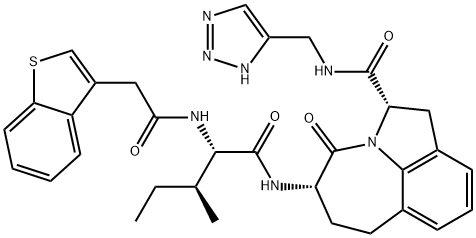 Z-ILE-GLU-THR-ASP-PNA Struktur