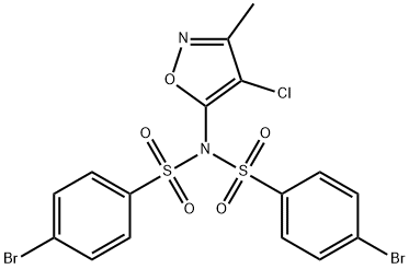 4-BROMO-N-[(4-BROMOPHENYL)SULFONYL]-N-(4-CHLORO-3-METHYL-5-ISOXAZOLYL)BENZENESULFONAMIDE Struktur