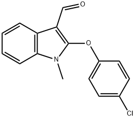 2-(4-CHLOROPHENOXY)-1-METHYL-1H-INDOLE-3-CARBALDEHYDE Struktur