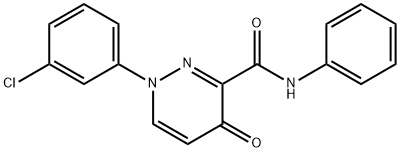 1-(3-CHLOROPHENYL)-4-OXO-N-PHENYL-1,4-DIHYDRO-3-PYRIDAZINECARBOXAMIDE Struktur